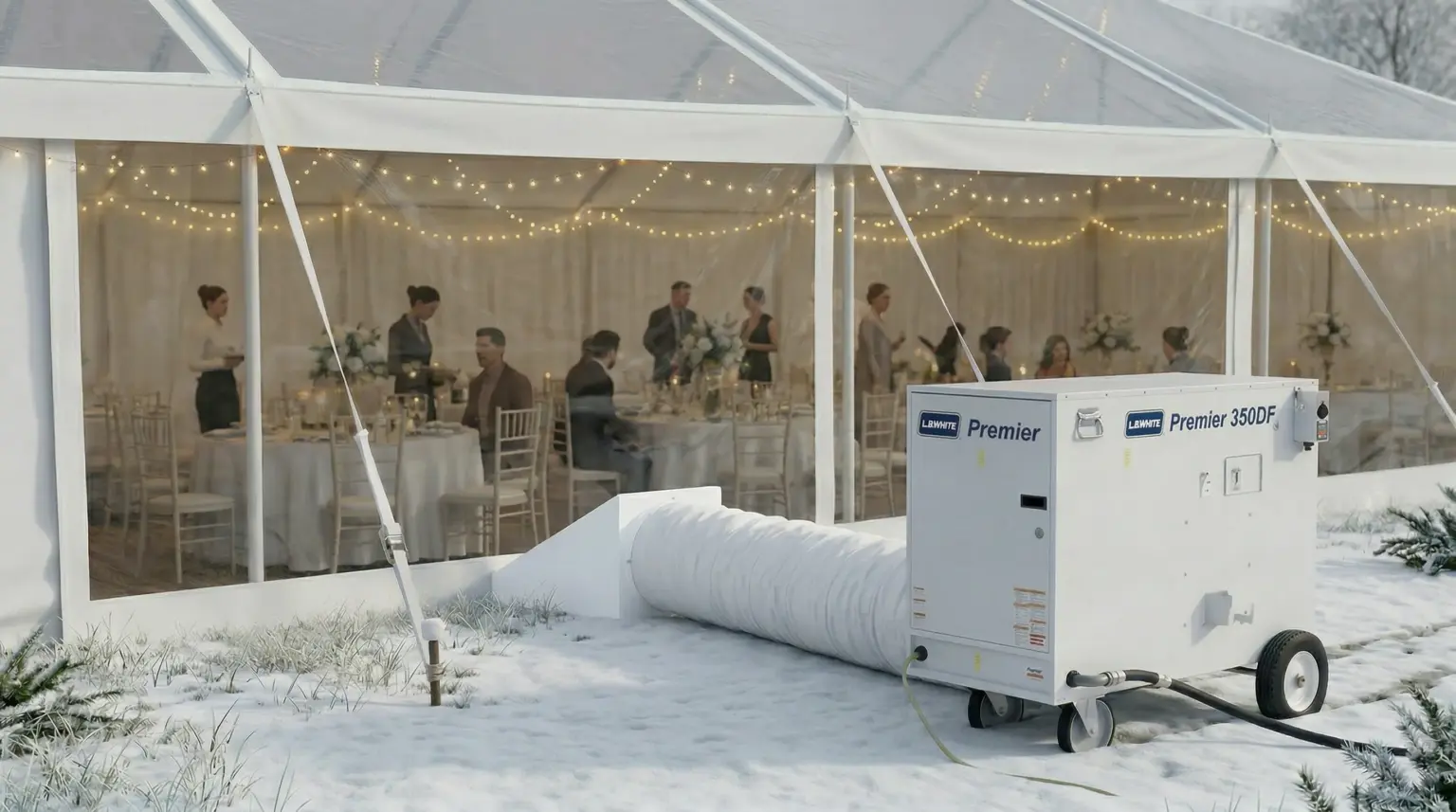 Tent heater and cooling rentals for weddings and events in Northern Utah
